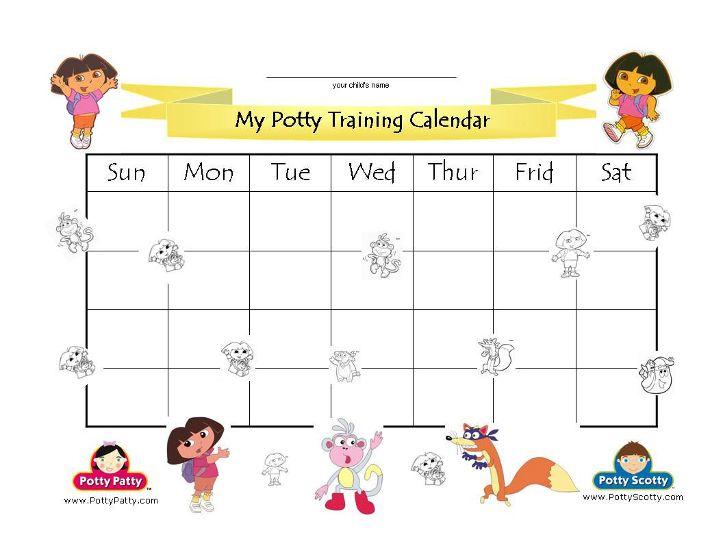 Potty Training Train Chart